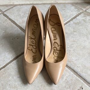 Sam Edelman Women's Beige Leather Heels
